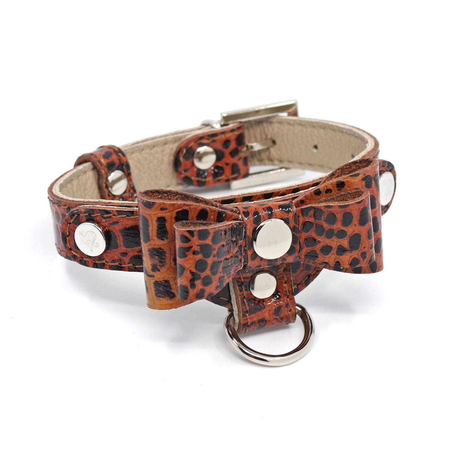 Lederhalsband für einen kleinen Hund, Nil-Serie