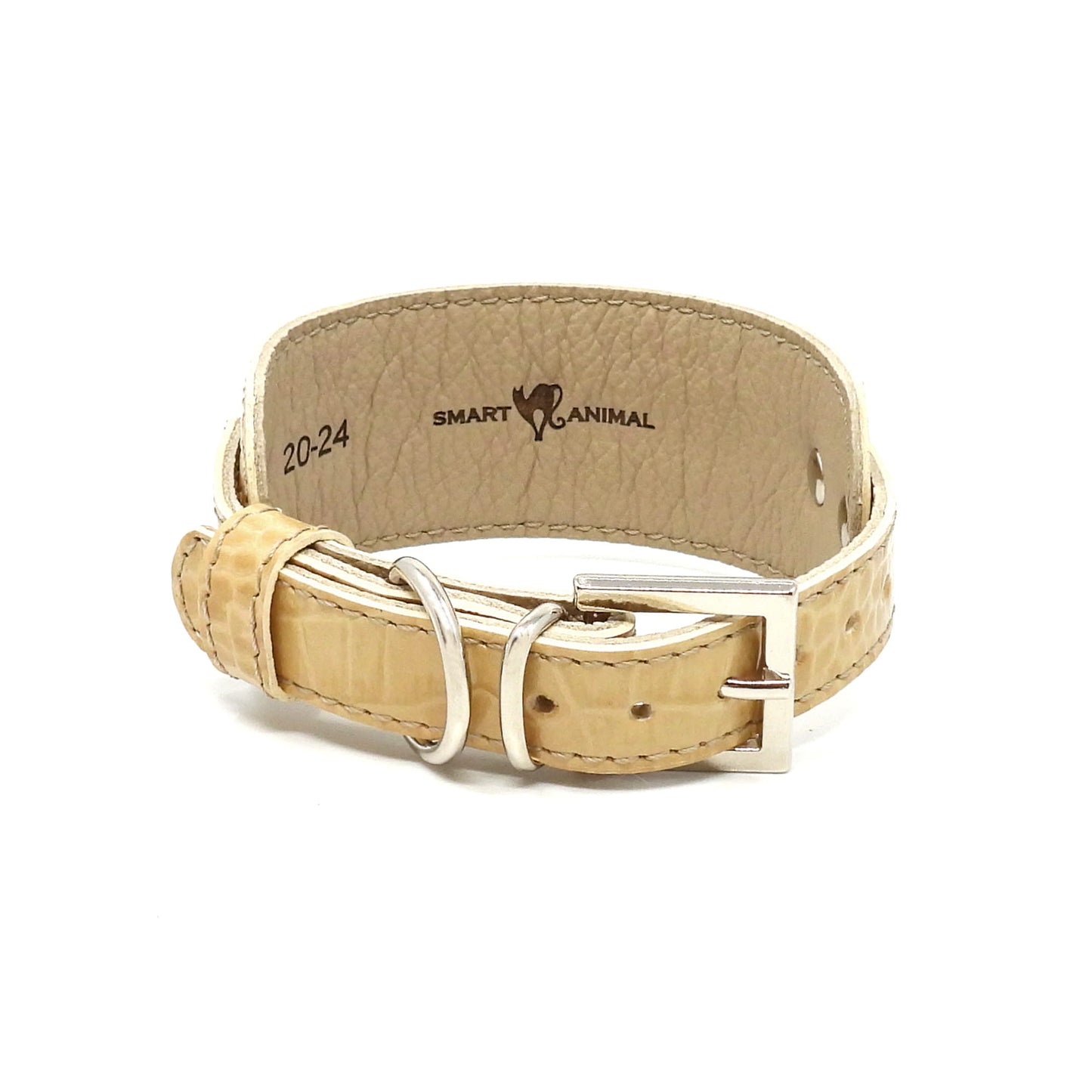 Lederhalsband für Windhunde, SMART-Kollektion - Nude-Serie