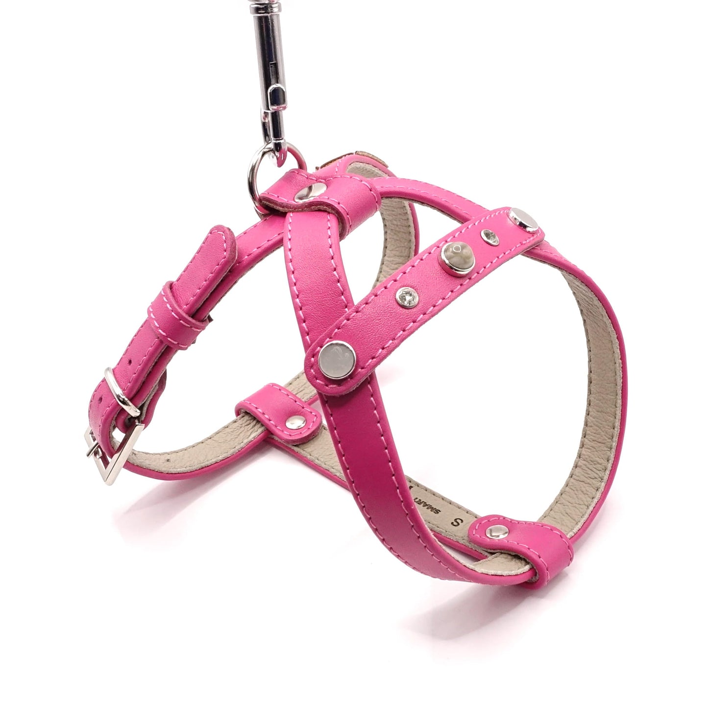 Ledergeschirr für einen kleinen Hund - Rosa