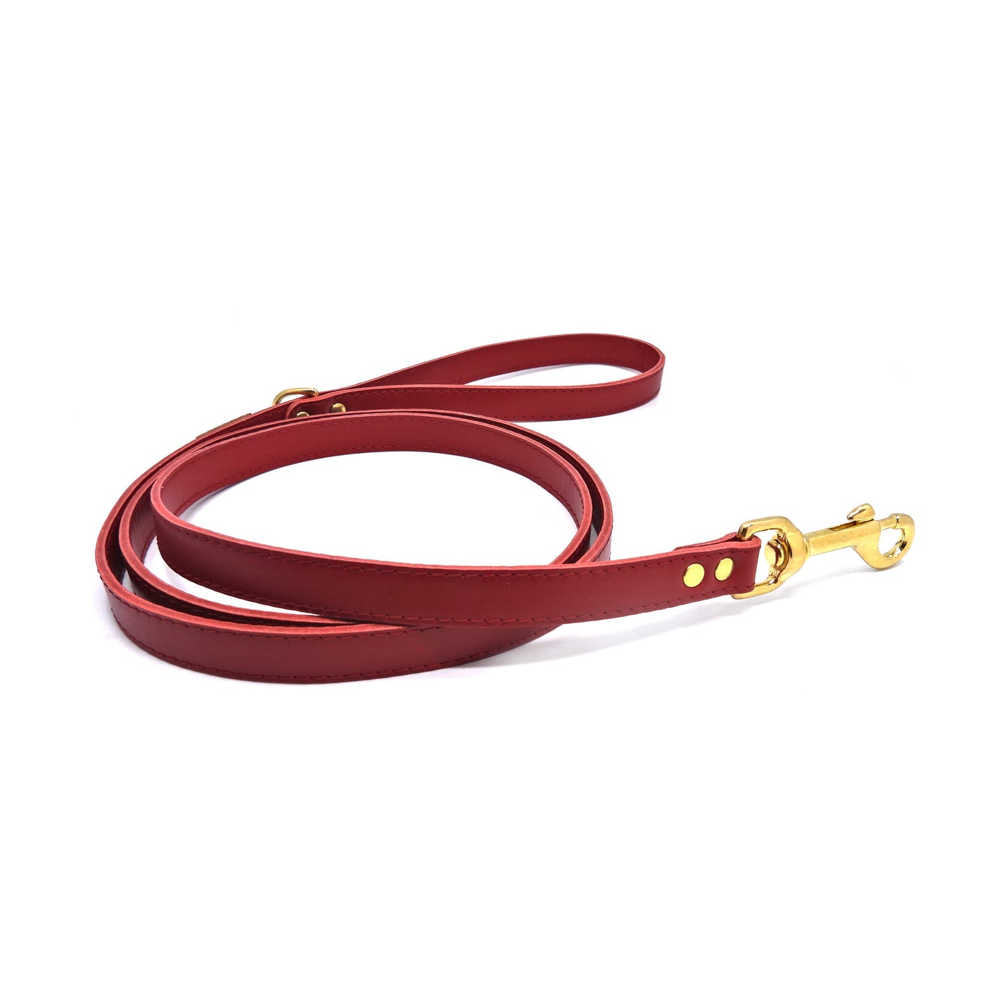 Lederleine, Länge 140 cm - Rot