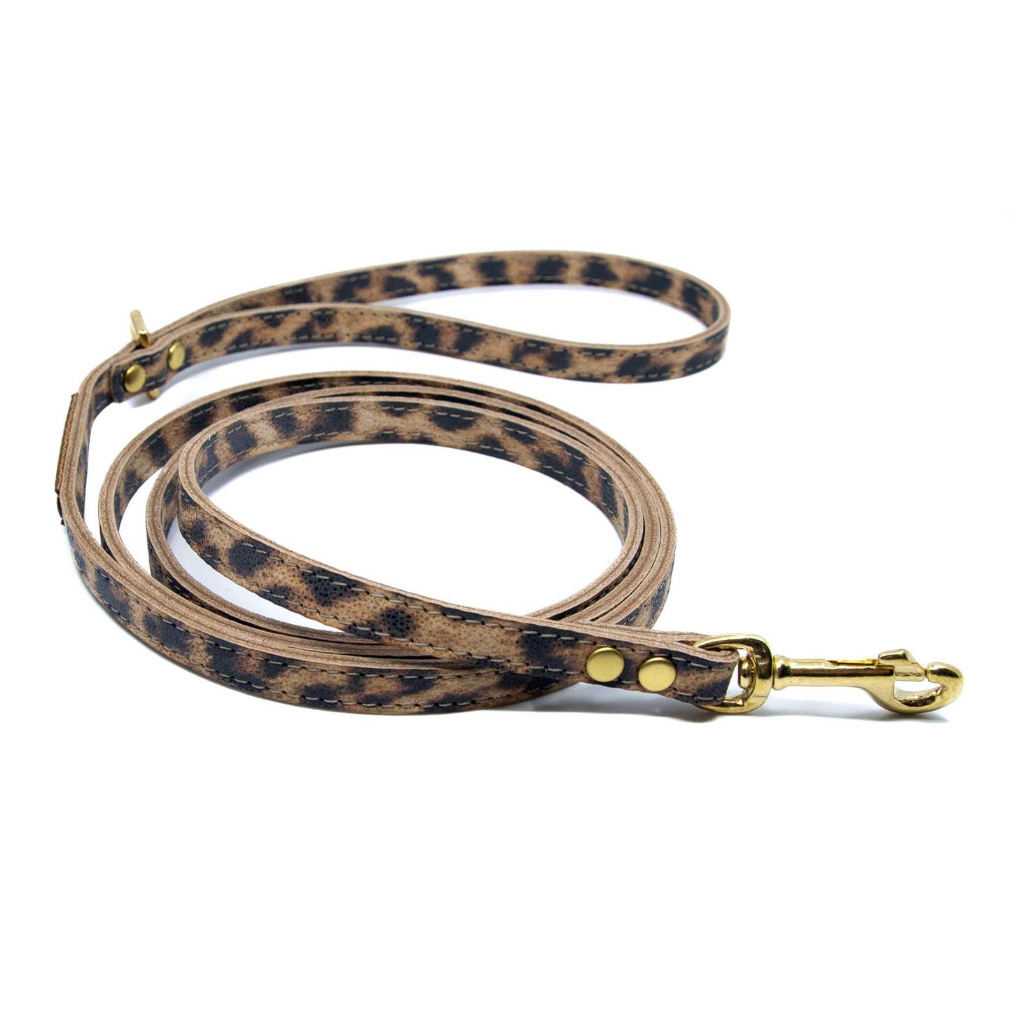 Lederleine, Länge 140 cm - Roter Panther