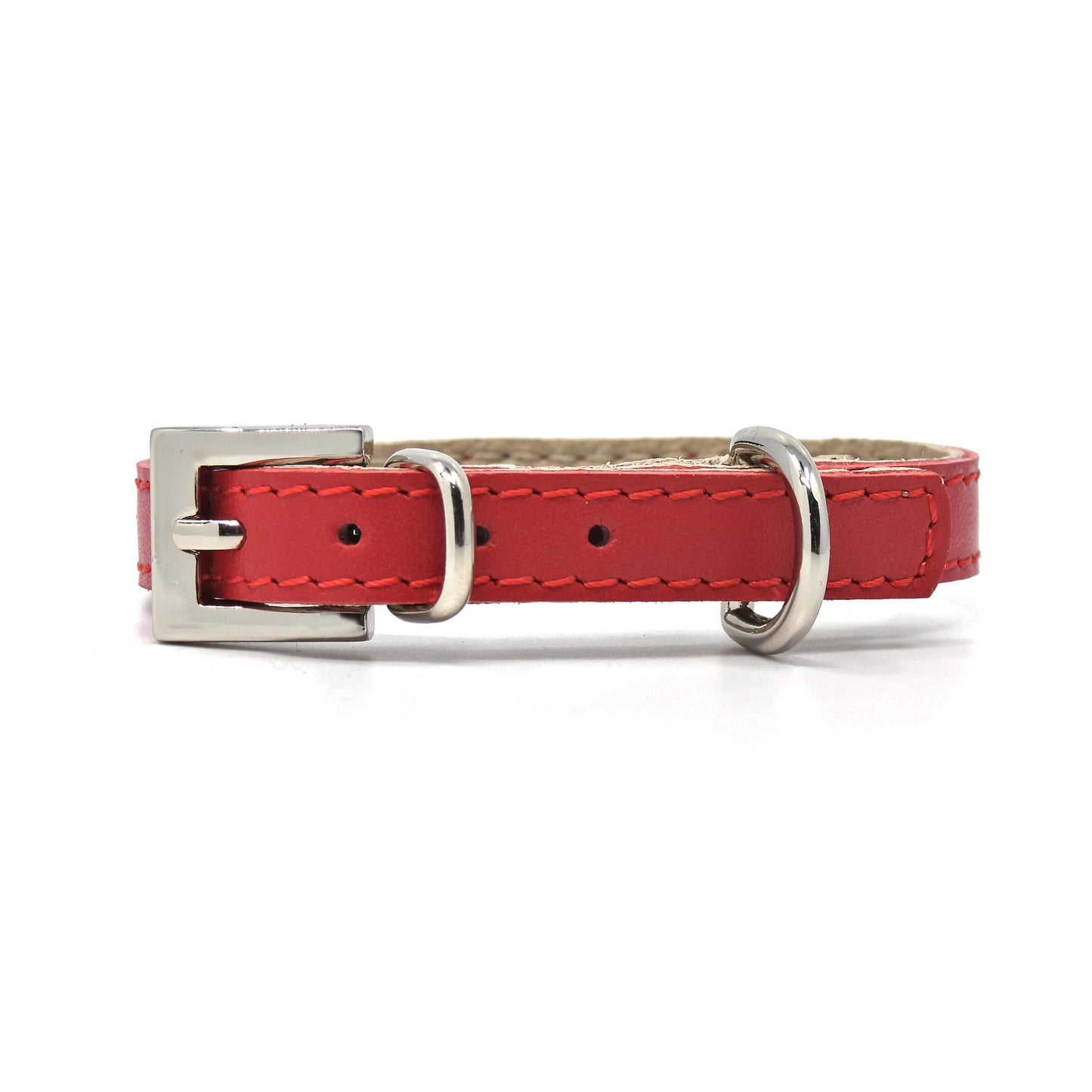 Glamour Hundehalsband aus Leder - rot, Kristalle