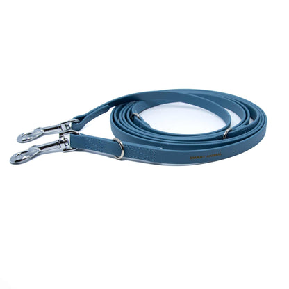 BioThane® Verstell-/Multifunktionsleine - Jeansfarbe