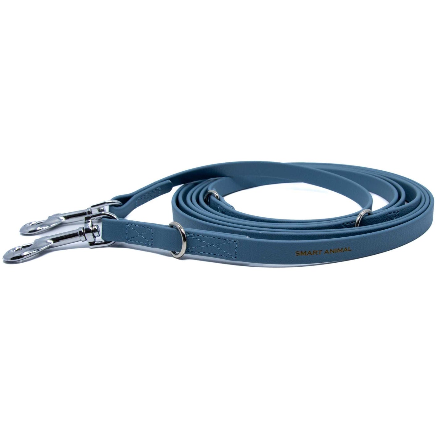 BioThane® Verstell-/Multifunktionsleine - Jeansfarbe