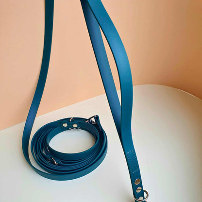 BioThane® Verstell-/Multifunktionsleine - Jeansfarbe