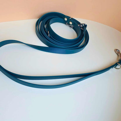 BioThane® Verstell-/Multifunktionsleine - Jeansfarbe