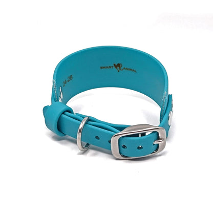 BioThane® Breithalsband für Windhunde - Azurblau