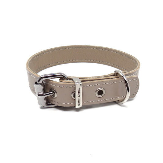 Hundehalsband aus Leder, SMART-Kollektion - Beige