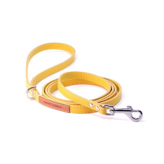 Lederleine, Länge 140 cm - Gelb