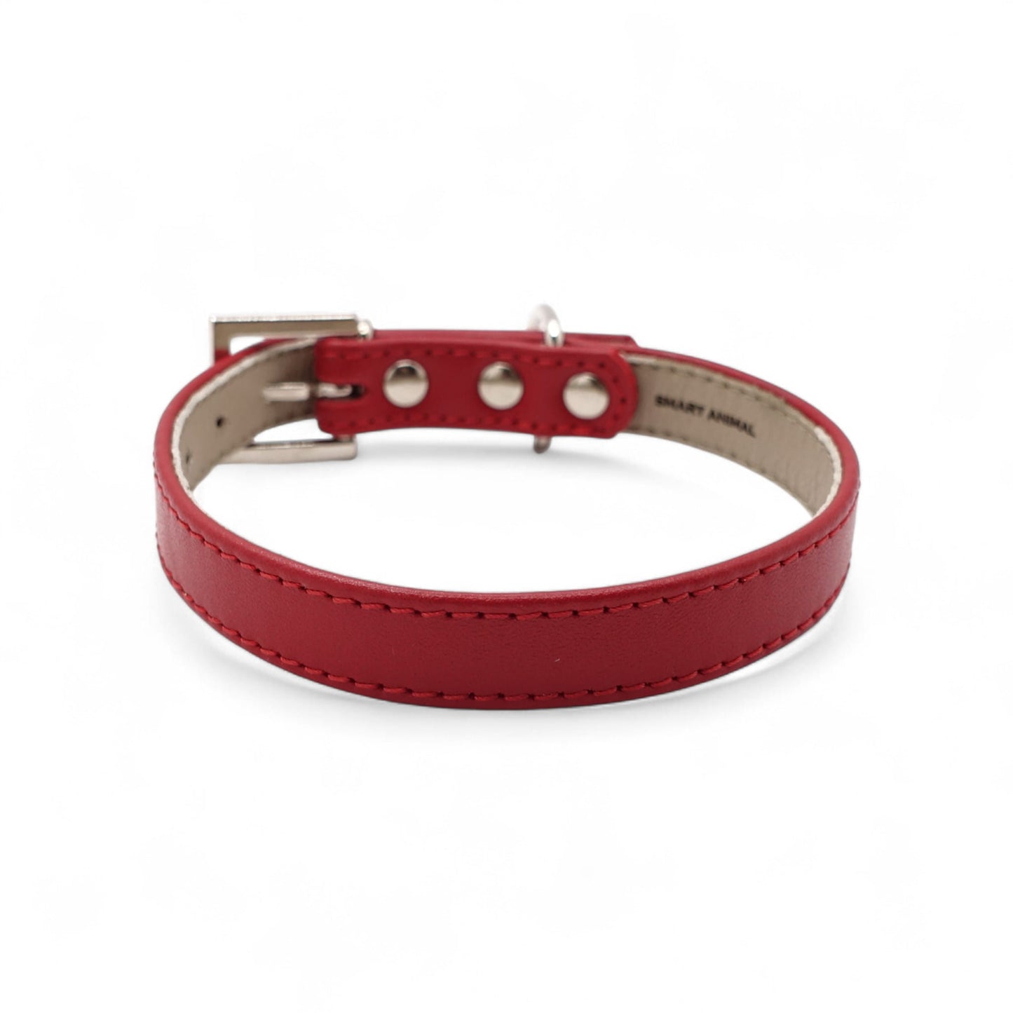 Lederhalsband für kleine Hunde - Rot