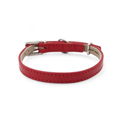 Lederhalsband für kleine Hunde - Rot