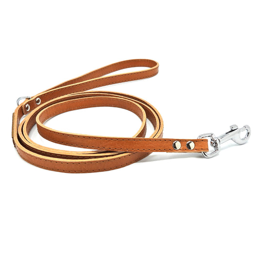 Lederleine, Länge 140 cm - Karamell