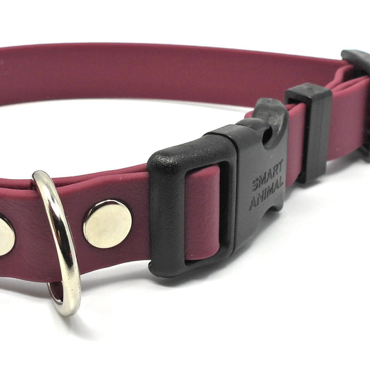 BioThane® Halsband - Sport Kollektion (Klick) - Wein