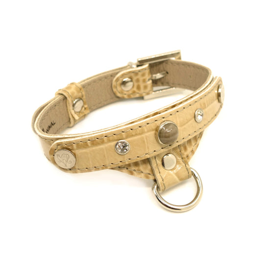 Lederhalsband für einen kleinen Hund, Nude-Serie