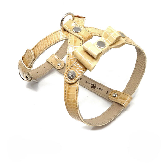 Ledergeschirr für einen kleinen Hund - Nude