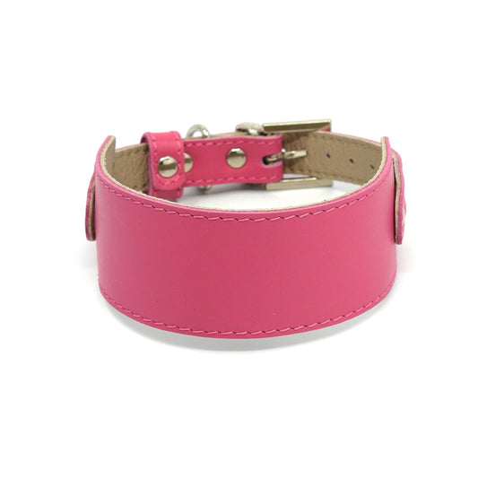 Lederhalsband für Windhunde, SMART-Kollektion - Rosa