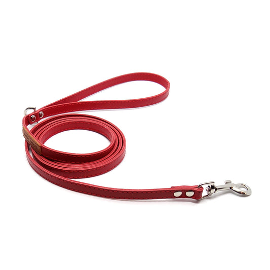 Lederleine, Länge 140 cm - Rot