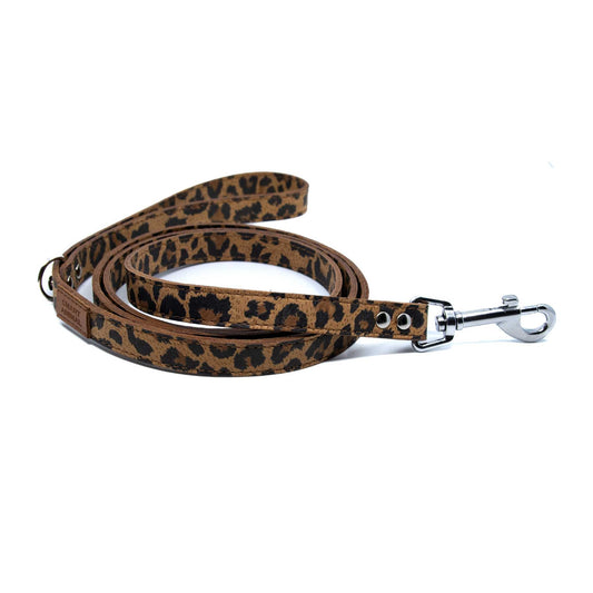 Lederleine, Länge 140 cm - Roter Panther