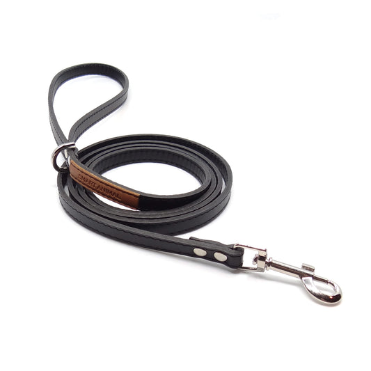 Lederleine, Länge 140 cm - Schwarz