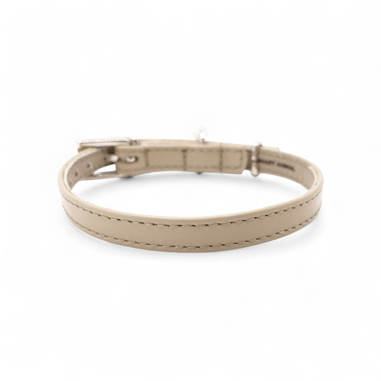 Lederhalsband für kleine Hunde - Beige
