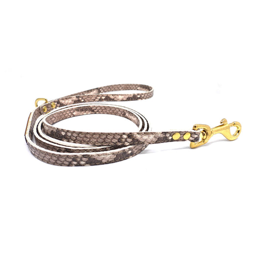 Lederleine, Länge 140 cm - Schlange