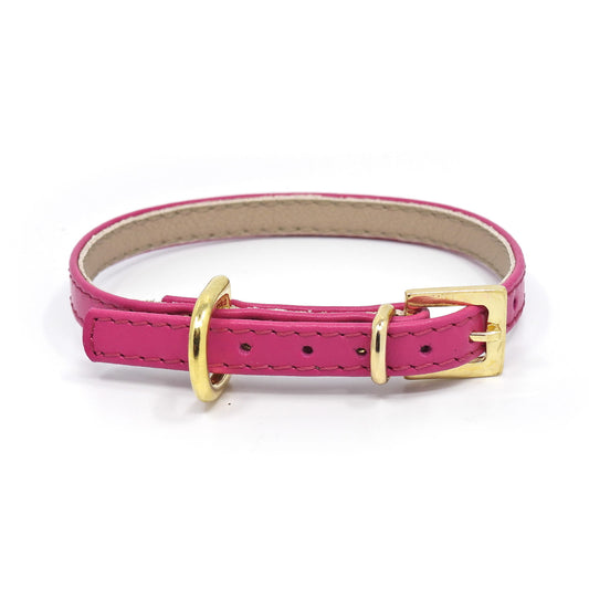 Lederhalsband für kleine Hunde, SMART-Kollektion Venezianische Rose