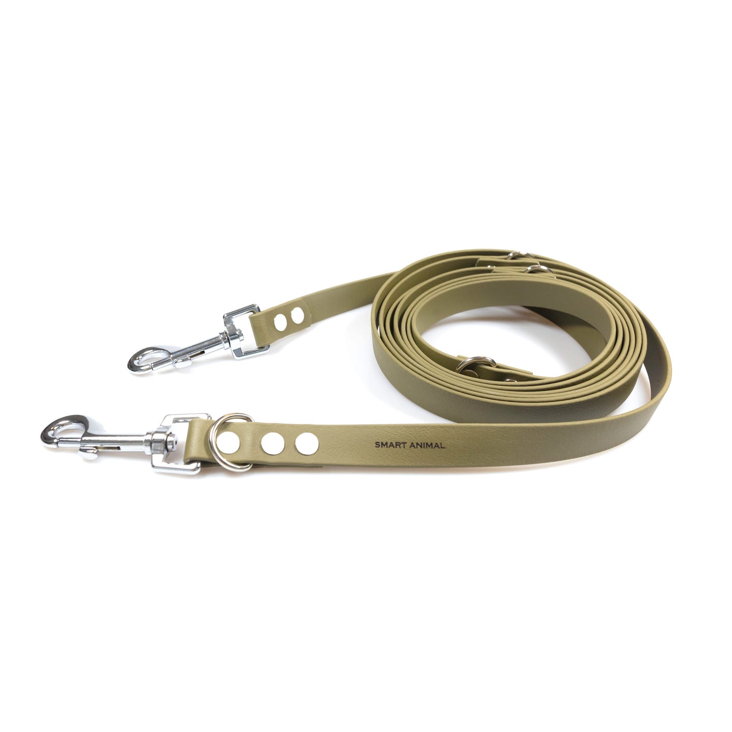 BioThane® Verstell-/Multifunktionsleine - Olive