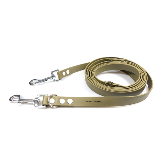 BioThane® Verstell-/Multifunktionsleine - Olive