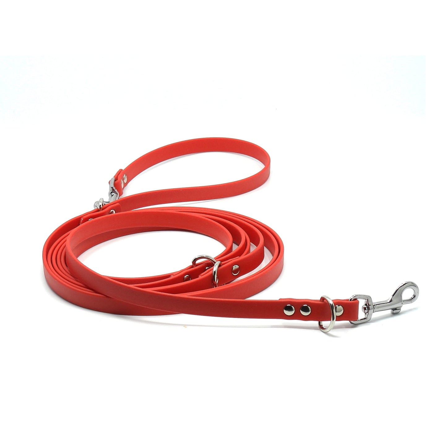 BioThane® Verstell-/Multifunktionsleine - Rot