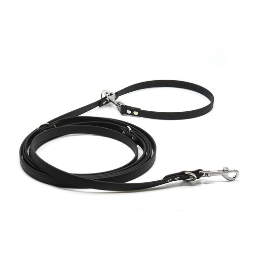 BioThane® Verstell-/Multifunktionsleine - Schwarz