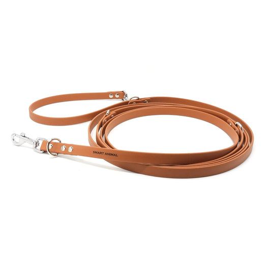 BioThane® Verstell-/Multifunktionsleine - Toffee